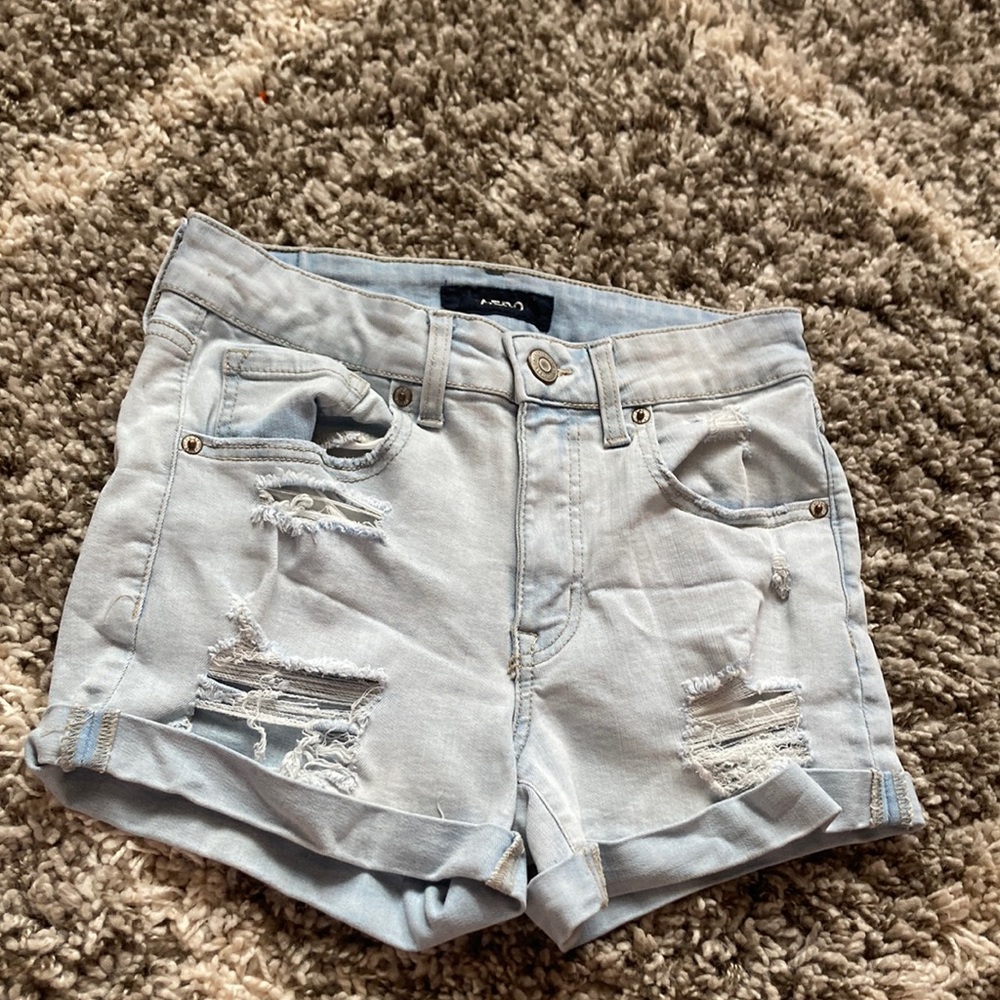 Aero High Rise Midi Jean Shorts - Picture 1 of 3